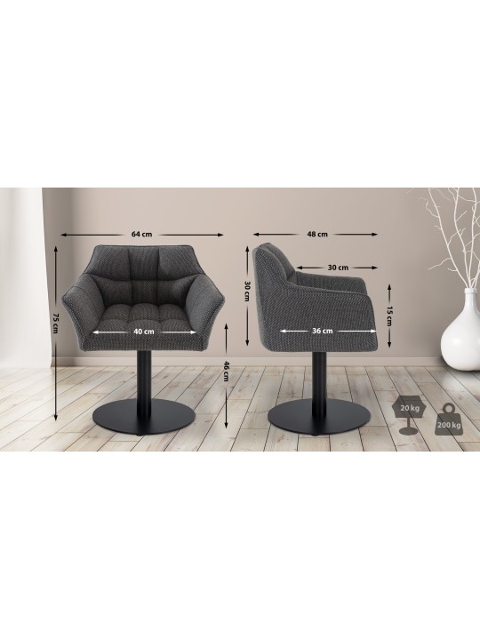 Nyugágy Damaso szövet, titánszürke