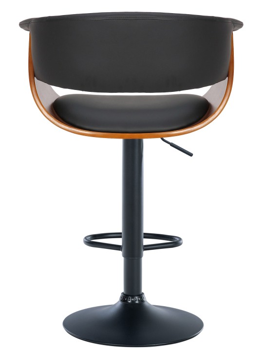 2 db Vestal műbőr bárszék szett, dió/fekete