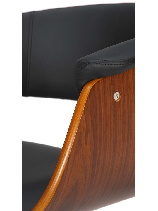 2 db Vestal műbőr bárszék szett, dió/fekete