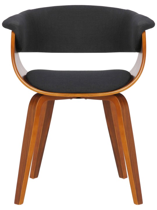 Bruce szövetből álló 2 székből álló készlet, dió/fekete