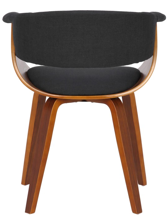 Bruce szövetből álló 2 székből álló készlet, dió/fekete