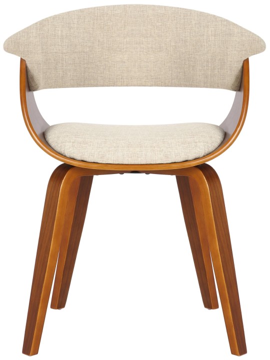 Bruce szövetből álló 2 székből álló készlet, dió/krém