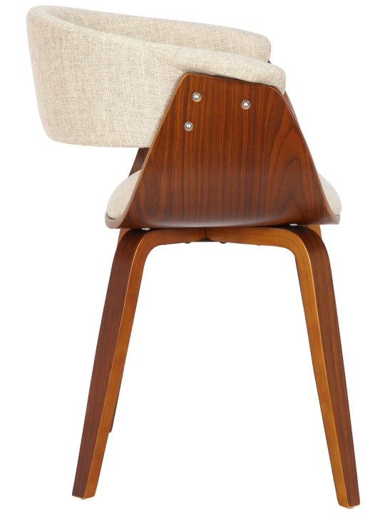 Bruce szövetből álló 2 székből álló készlet, dió/krém