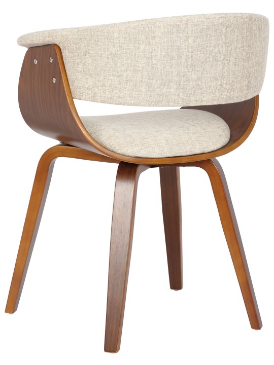 Bruce szövetből álló 2 székből álló készlet, dió/krém