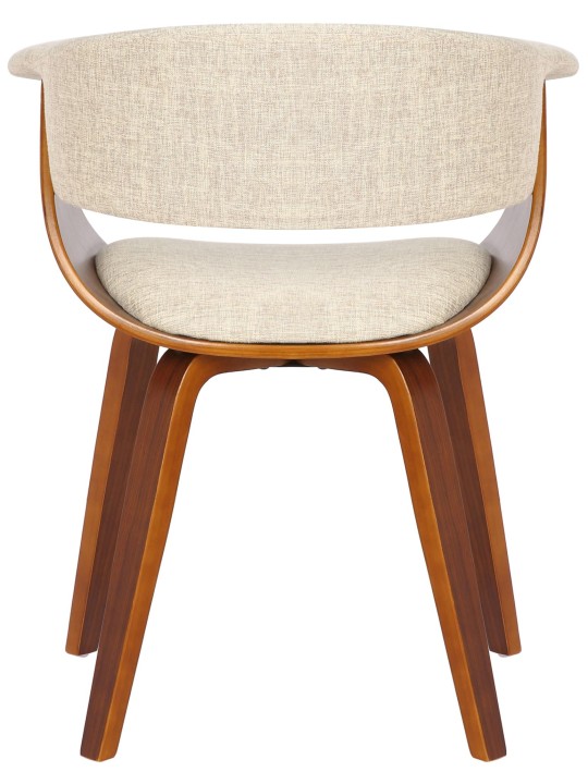 Bruce szövetből álló 2 székből álló készlet, dió/krém