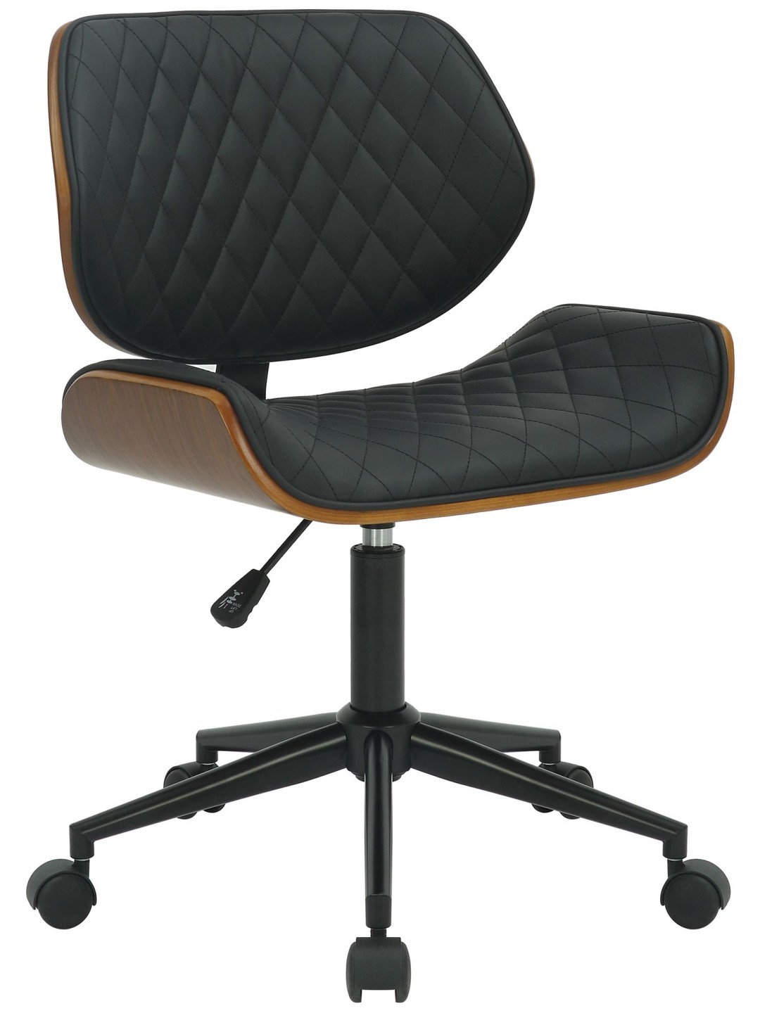 Harvest műbőr irodai szék, dió/fekete