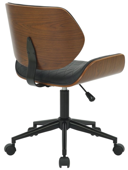 Harvest műbőr irodai szék, dió/fekete