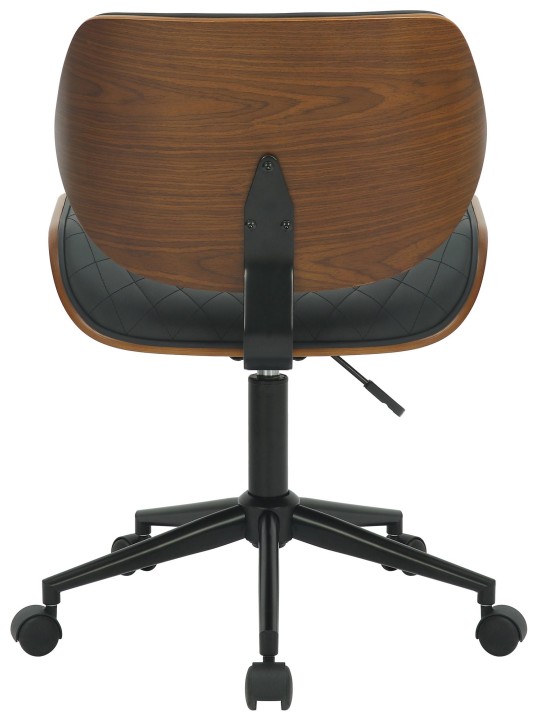 Harvest műbőr irodai szék, dió/fekete