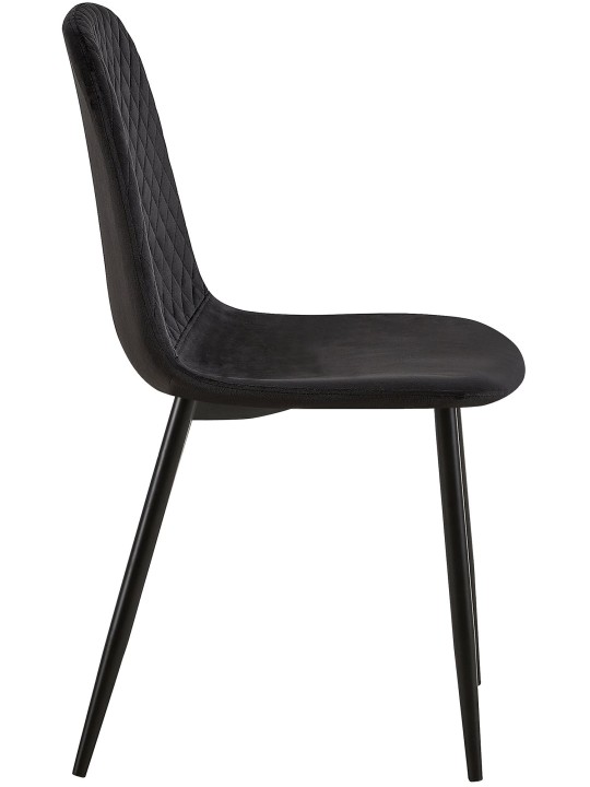 Giverny bársony szék, fekete