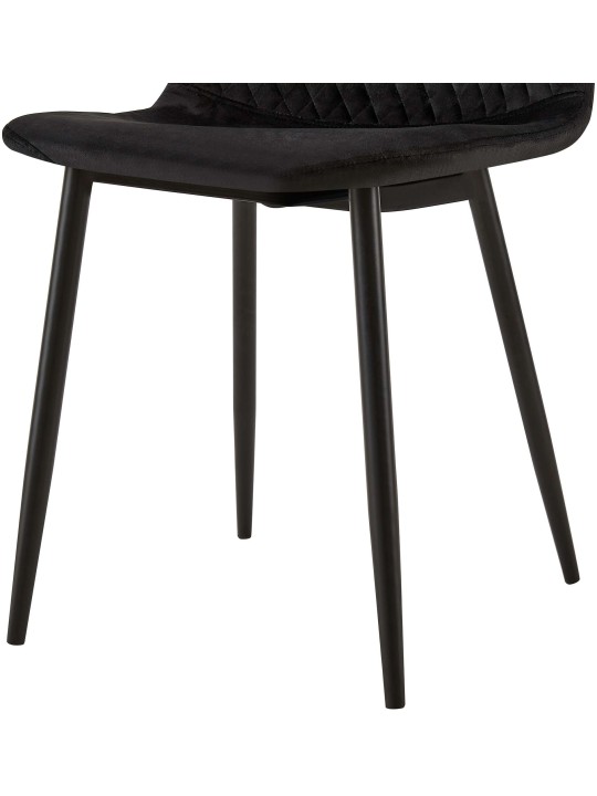 Giverny bársony szék, fekete