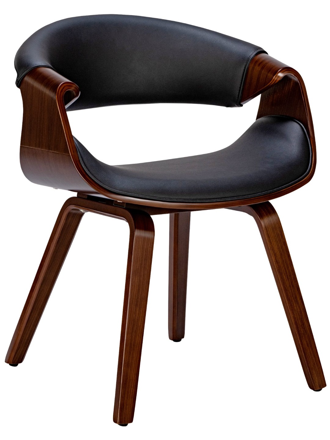 Foley műbőr étkezőszék, dió/fekete