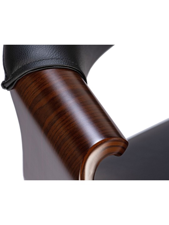 Foley műbőr étkezőszék, dió/fekete