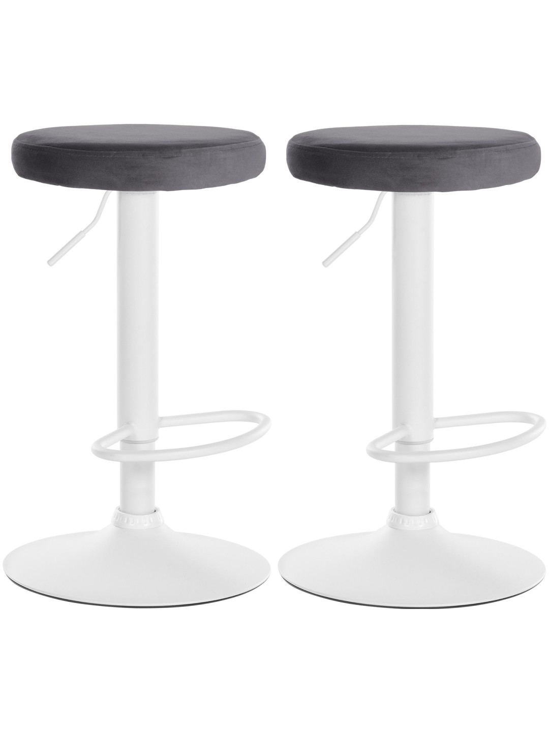 2 db bárszék szett Ponte velvet, sötétszürke