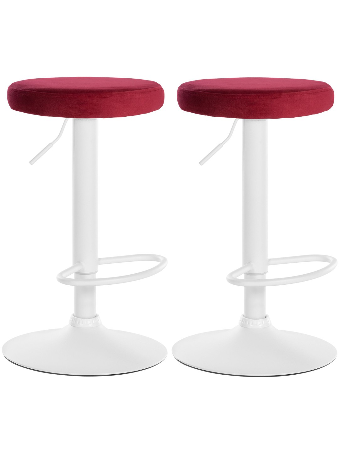 2 db bárszék szett Ponte velvet, piros