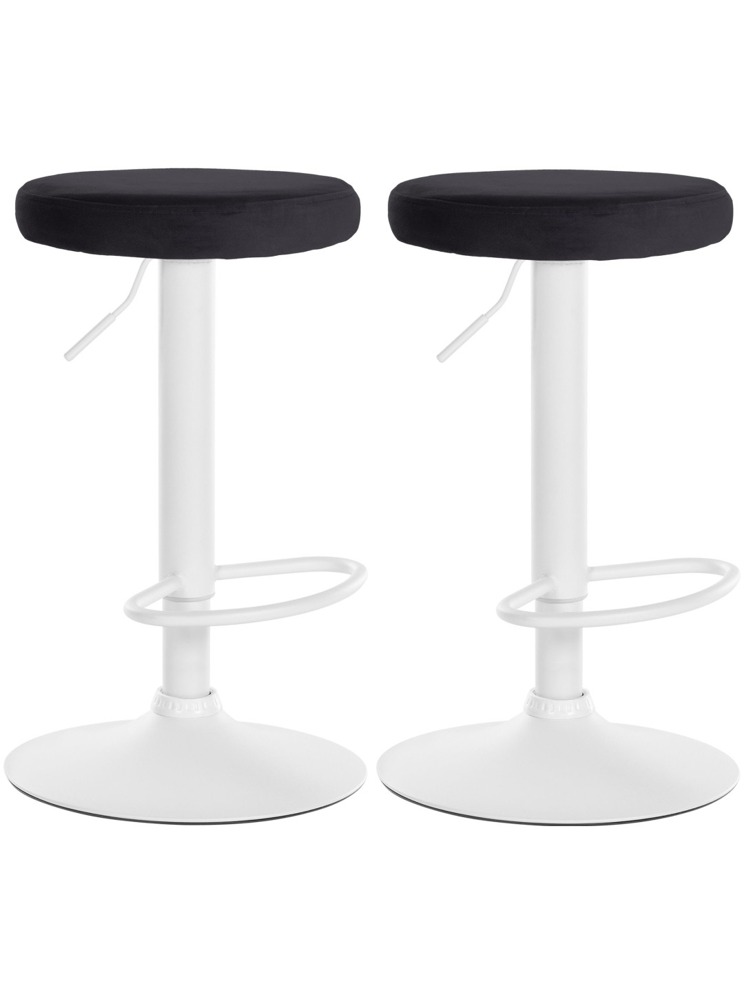 2 db bárszék szett Ponte velvet, fekete