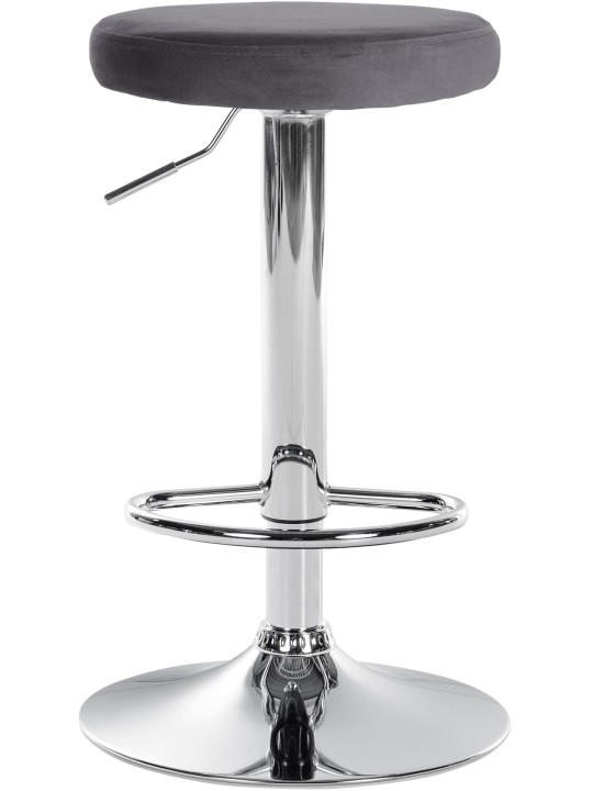 2 db bárszék szett Ponte bársony króm, sötétszürke