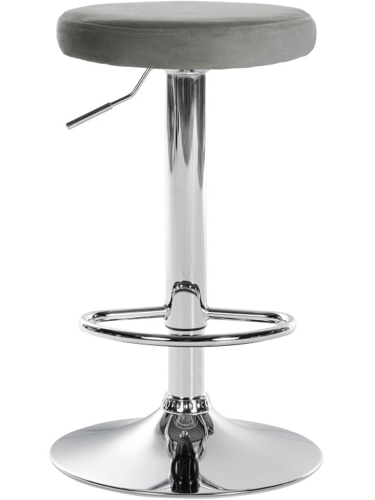 2 db bárszék szett Ponte bársony króm, szürke