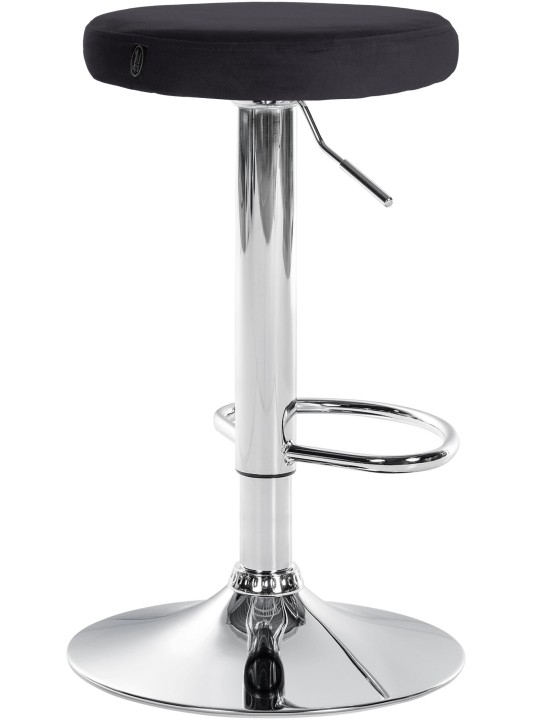 2 db bárszék szett Ponte bársony króm, fekete