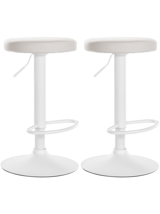 2 db bárszék Ponte műbőr készlet, fehér