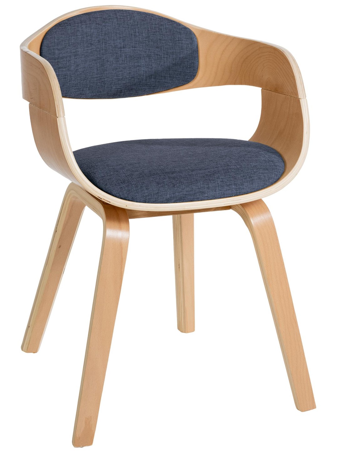 Látogatószék Kingston szövet, natúr/kék