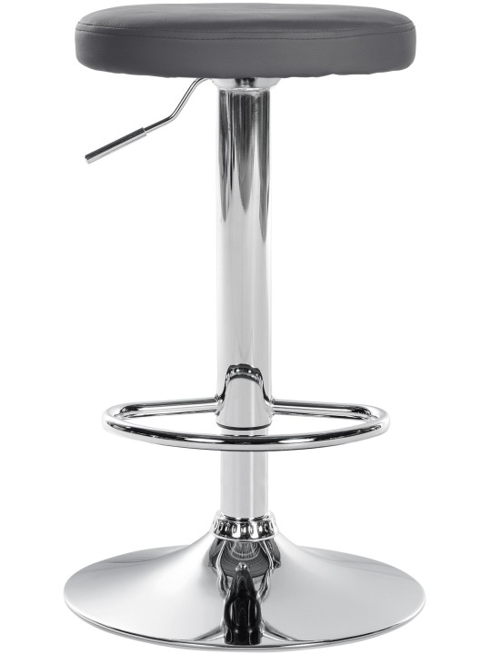 2 db bárszék készlet Ponte műbőr króm, szürke