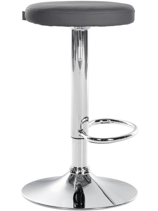 2 db bárszék készlet Ponte műbőr króm, szürke