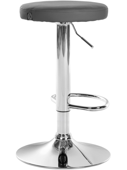 2 db bárszék készlet Ponte műbőr króm, szürke