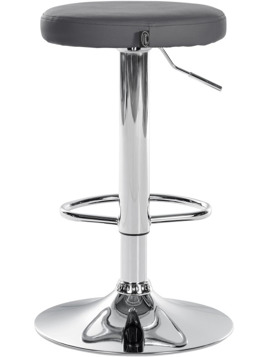 2 db bárszék készlet Ponte műbőr króm, szürke