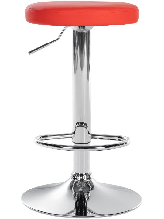 2 db bárszék készlet Ponte műbőr króm, piros