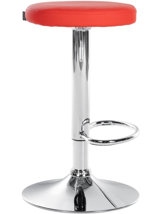 2 db bárszék készlet Ponte műbőr króm, piros