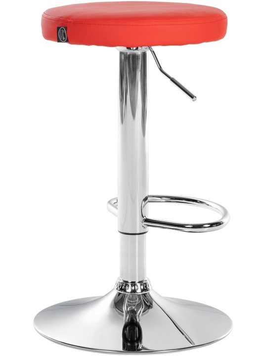 2 db bárszék készlet Ponte műbőr króm, piros