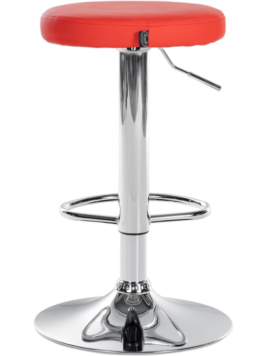 2 db bárszék készlet Ponte műbőr króm, piros