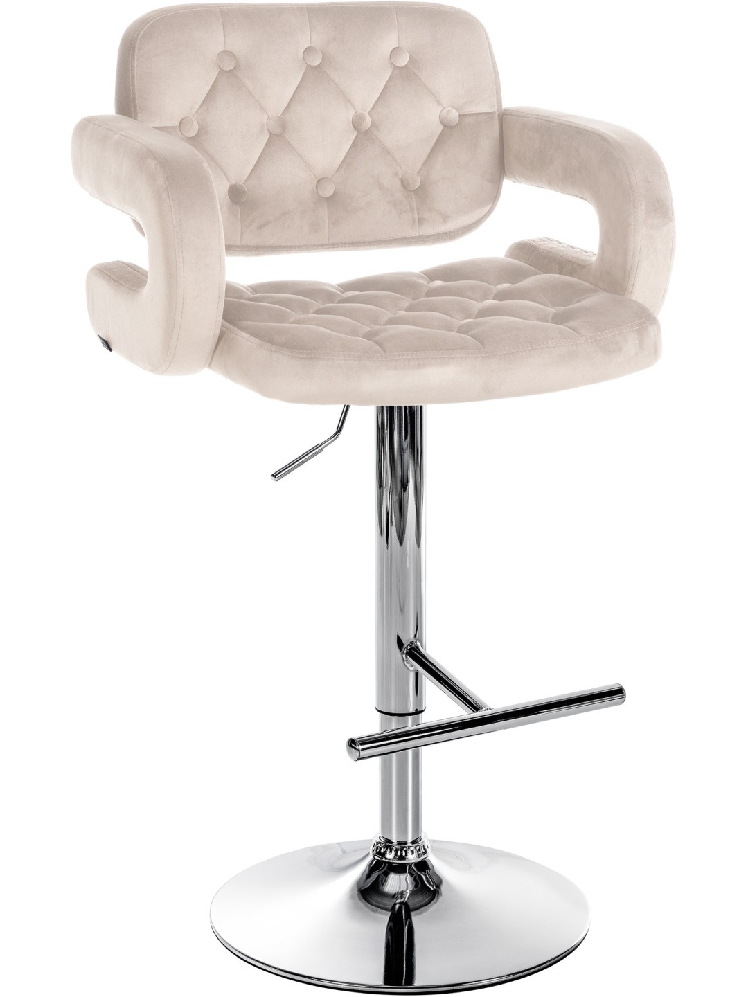 Bárszék Dublin bársony króm, krém