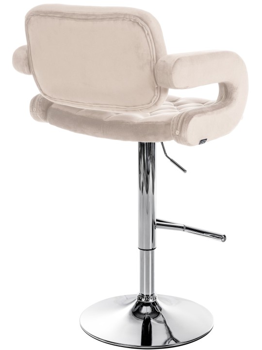 Bárszék Dublin bársony króm, krém