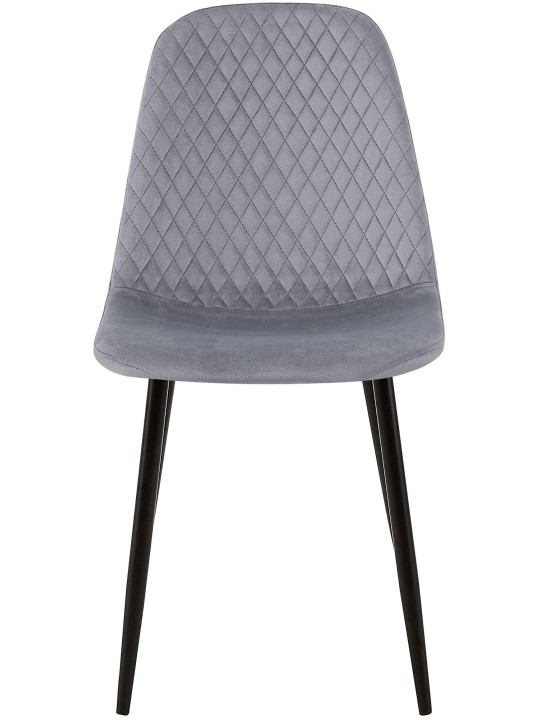 4 db Giverny bársony szék készlet, szürke