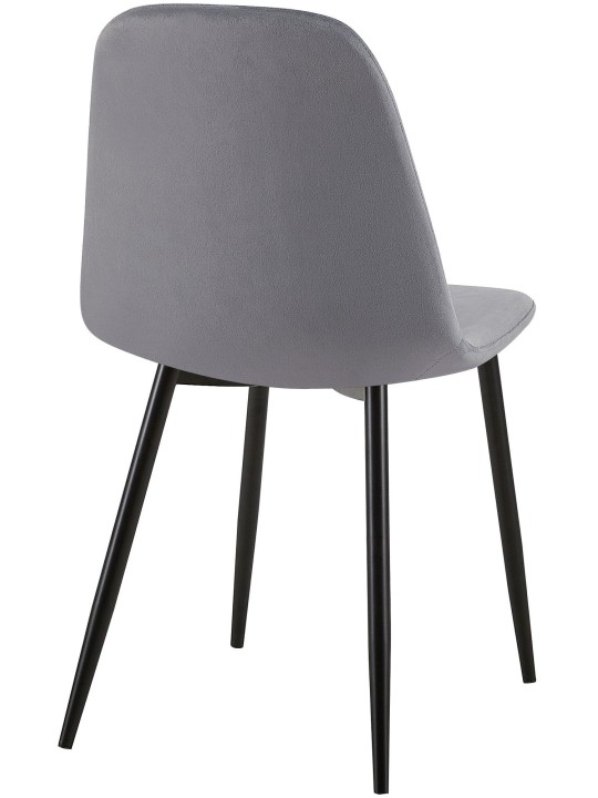 4 db Giverny bársony szék készlet, szürke