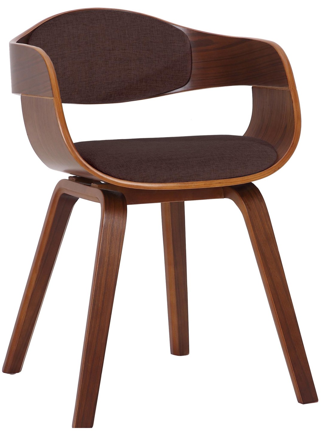 Látogatószék Kingston szövet, dió/barna