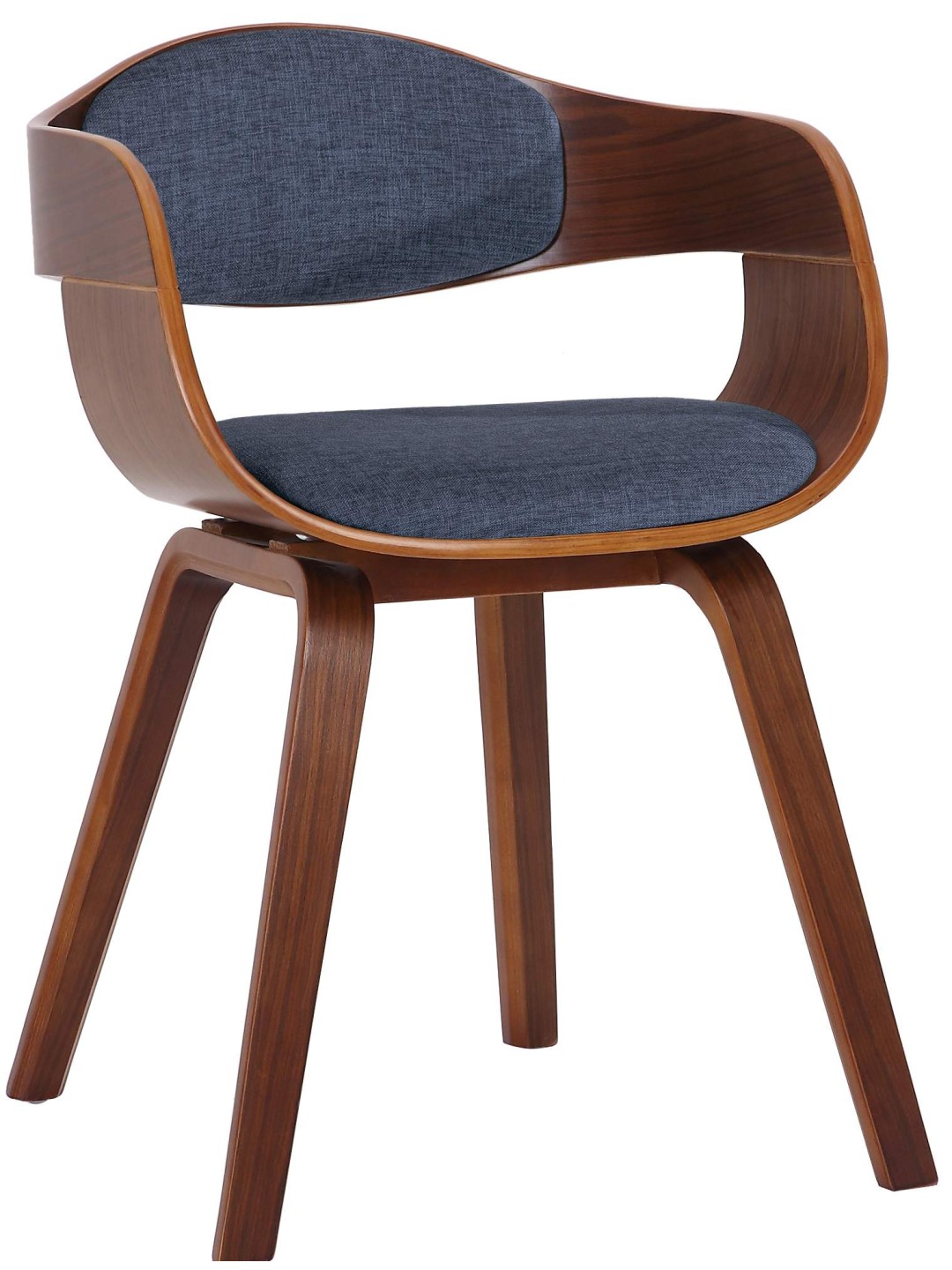 Látogatószék Kingston szövet, dió/kék