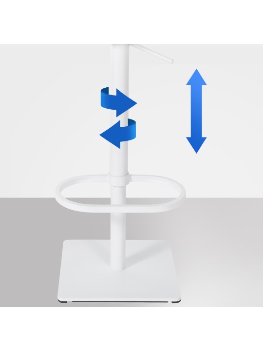 Bárszék Damaso W filc, szürke