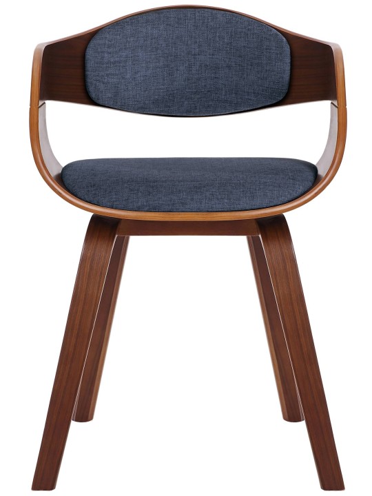 2 székből álló Kingston szövet készlet, dió/kék