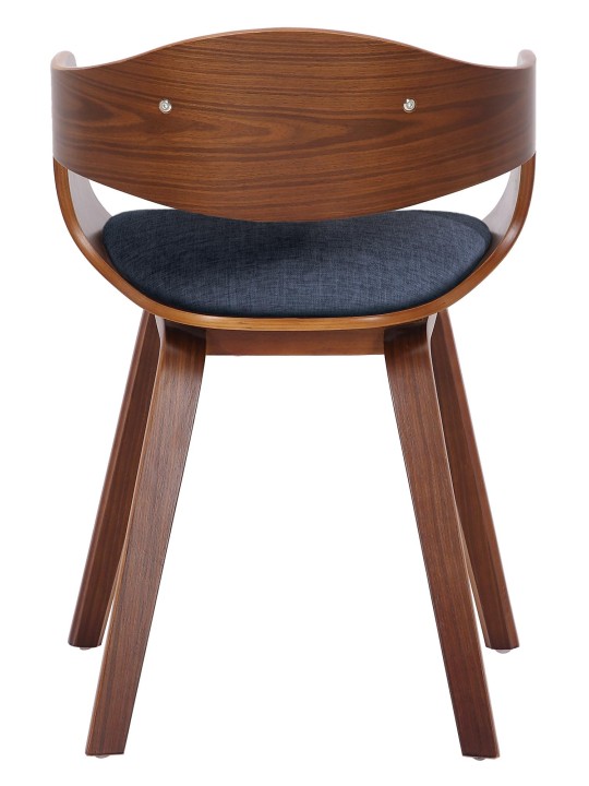 2 székből álló Kingston szövet készlet, dió/kék