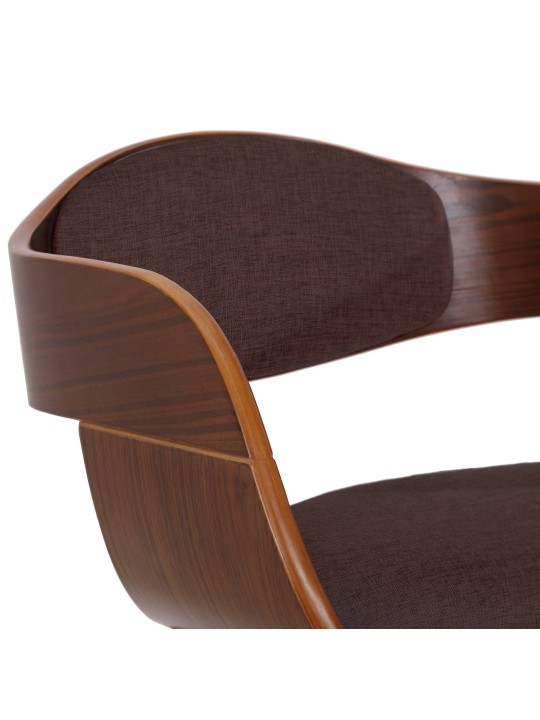 2 székből álló Kingston szövet készlet, dió/barna