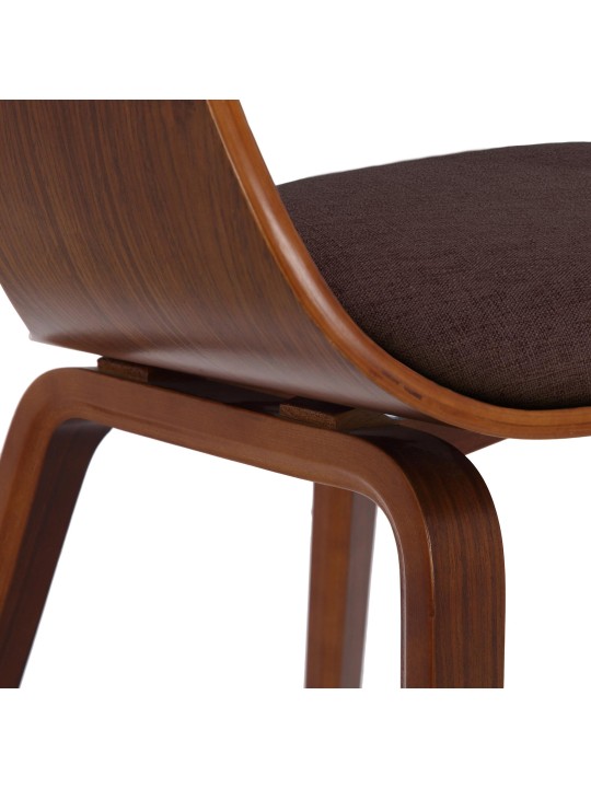 2 székből álló Kingston szövet készlet, dió/barna