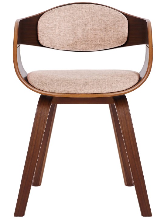 2 székből álló Kingston szövet készlet, dió/krém