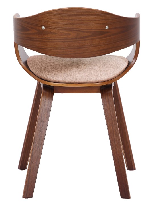 2 székből álló Kingston szövet készlet, dió/krém