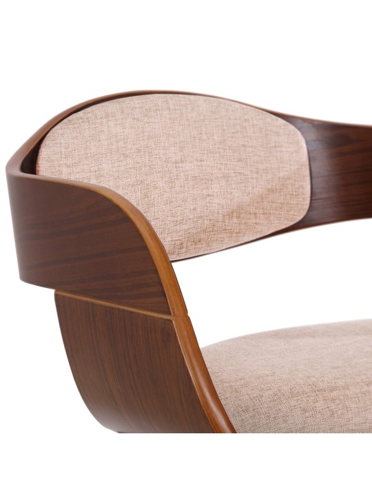 2 székből álló Kingston szövet készlet, dió/krém