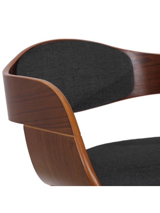 2 székből álló Kingston szövet készlet, dió/sötétszürke