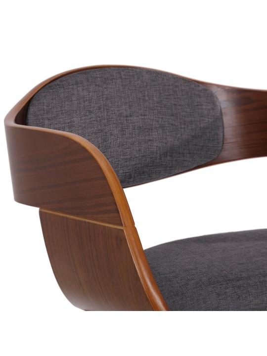 2 székből álló Kingston szövet készlet, dió/világosszürke