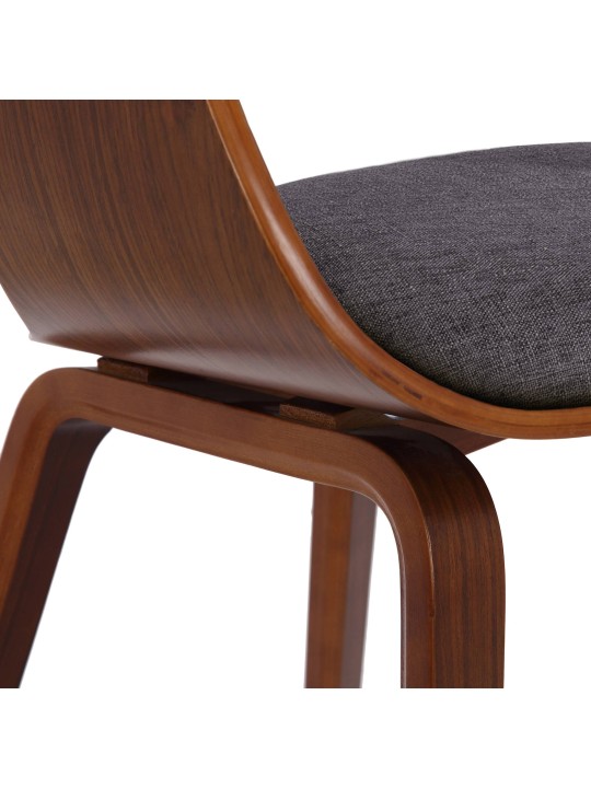 2 székből álló Kingston szövet készlet, dió/világosszürke