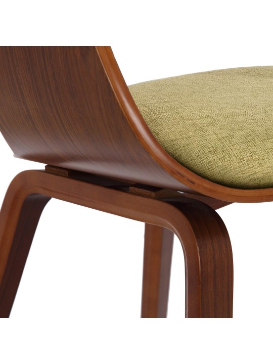 2 székből álló Kingston szövet készlet, dió/világoszöld